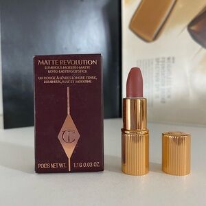Charlotte Tilbury Matte Revolution Lipstick, Pillow Talk, Travel Size, 0.03 OZ